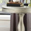 Table d'appoint en bois avec finition champagne - pratique et élégante, 26 po de diamètre d'aspect élégant,
