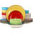 24 Piece Stoneware Dinnerware Set - Service for 6