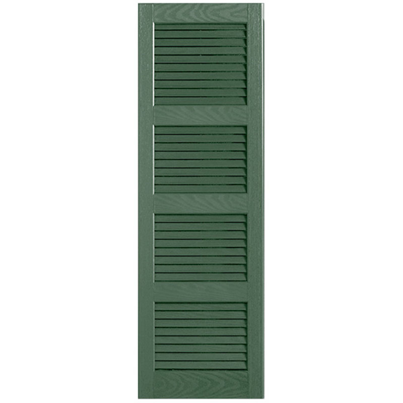 Paire de volets à persiennes droites, 9", 58 po, Vert