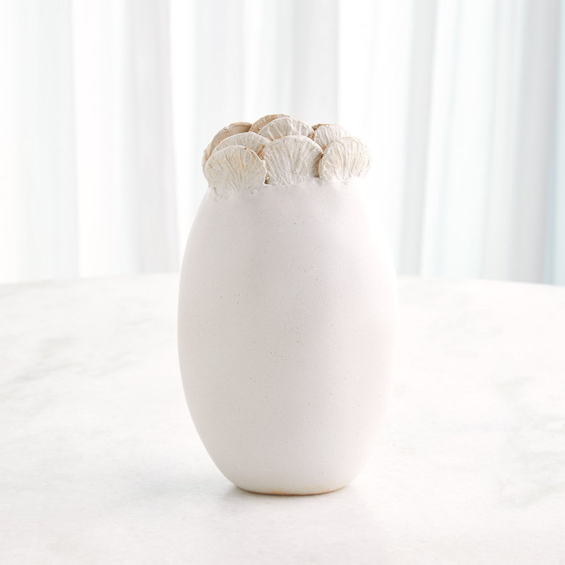 Vase Sand Dollar, Blanc