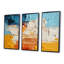 «Southern Sens sensibilité», bleu, jaune, orange, ensemble d'art mural abstrait-2113631946-2113631942