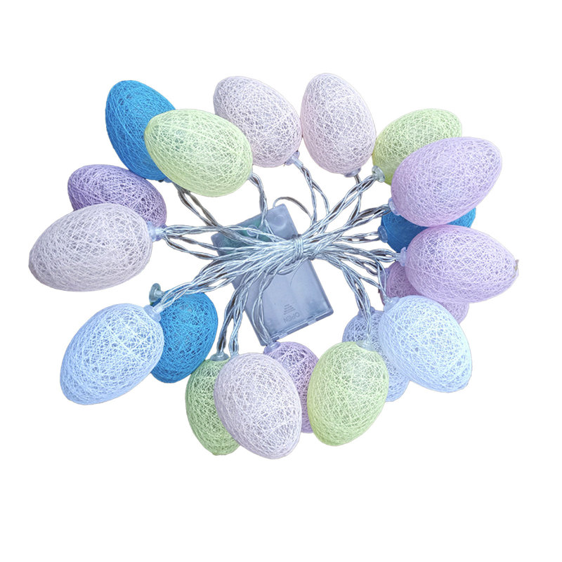 Guirlande de lumières de Pâques à DEL avec motifs en forme d'œuf et lumières décoratives colorées parfaites pour créer une atmosphère festive