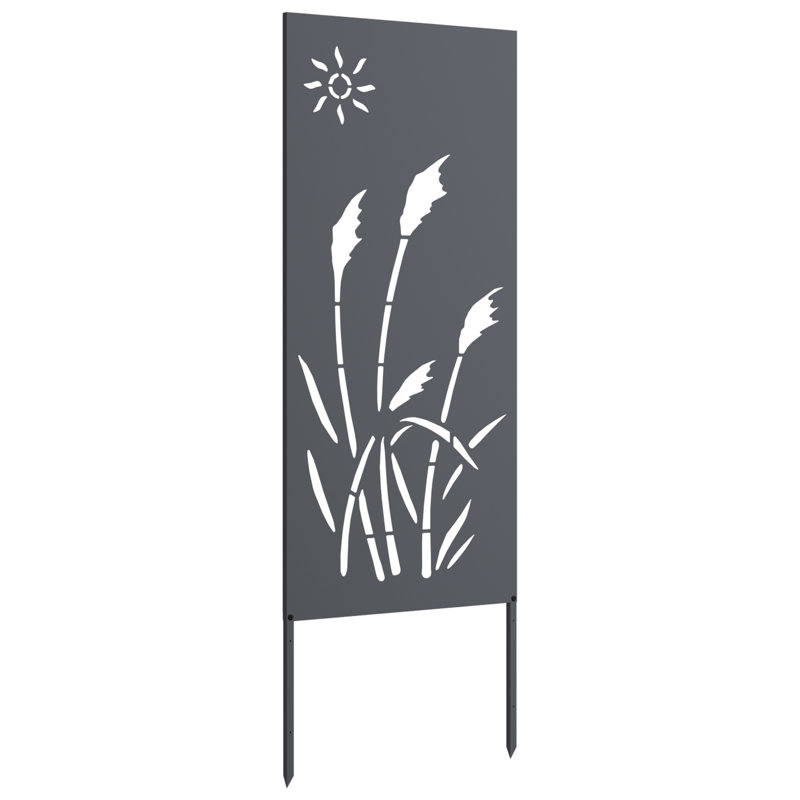 140 cm H x 50 cm W Fence Panels Fencing with 1 Panel(s) Included, Anthracite, 140cm H x 50cm W x 1.7cm D