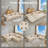 118.11" Chenille Convertible Floor Sofa Bed, Fixed-Shape Frame, No Assembly Required-538589910