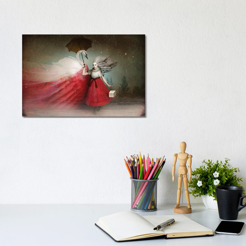 «The Gift» par Catrin Welz-Stein - impression d'art graphique, H 8 po x l 12 po x P 0,75 po, Toile tendue, Pas de tapis