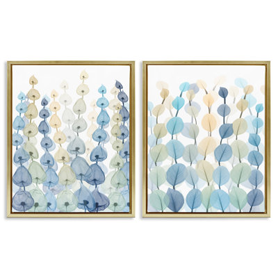 Ensemble de 2 toiles flottantes encadrées "Seaweed & Ocean Plants" par Albert Koetsier
