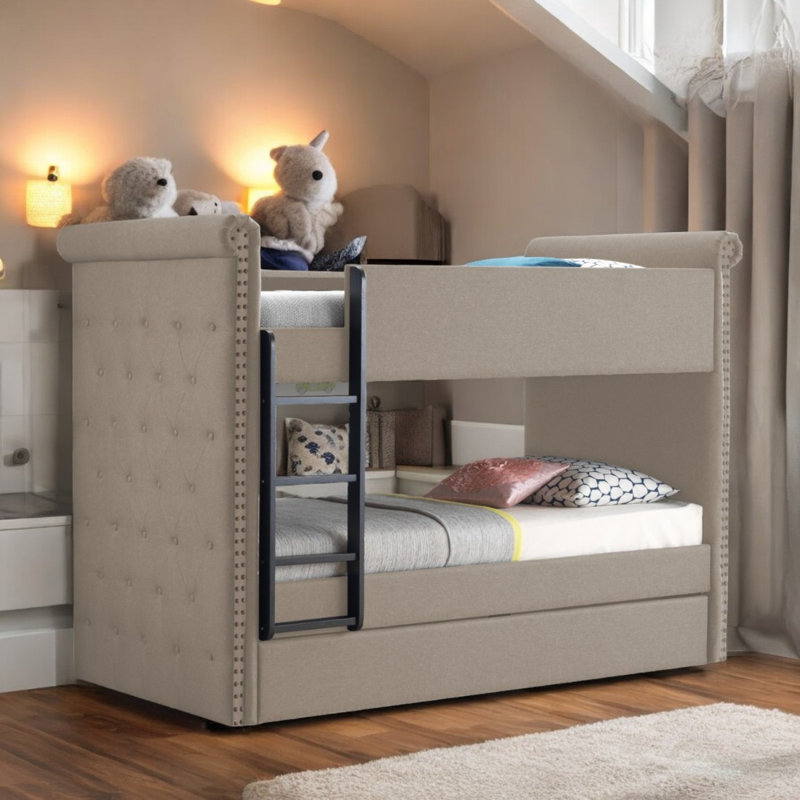 Lit superposé simple / simple avec couchette Romana II Beige