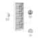 Wakesha 25W Tall 5 Shelf Bookcase, Storage And Display Bookshelf For Home Office Or Living Room Organization