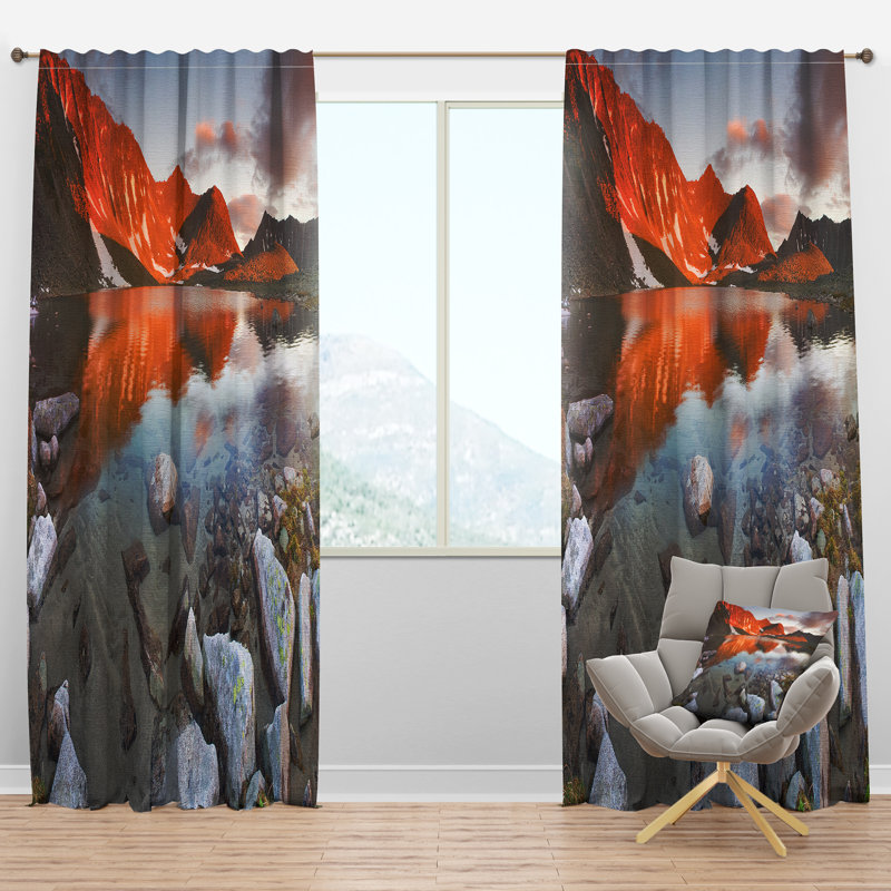 Fire Lake - Rideau nautique - Velours obscurcissant - 1 panneau, l 52 po x L 120 po