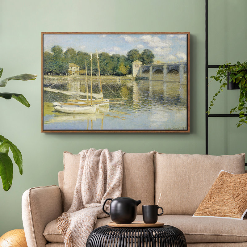 «Vintage Nautical Print-XC» sur, Toile encadrée noyer flottant, H 25 po x l 37 po x P 2 po