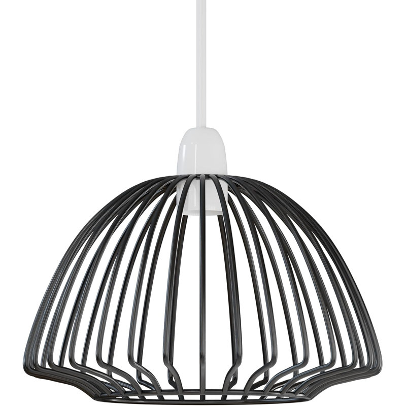 16cm H Metal Novelty Lamp Shade, Black