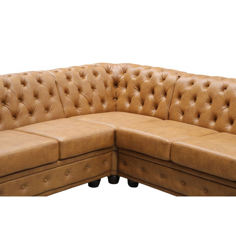 Ramey 4 Seater Faux Leather Corner Sofa 