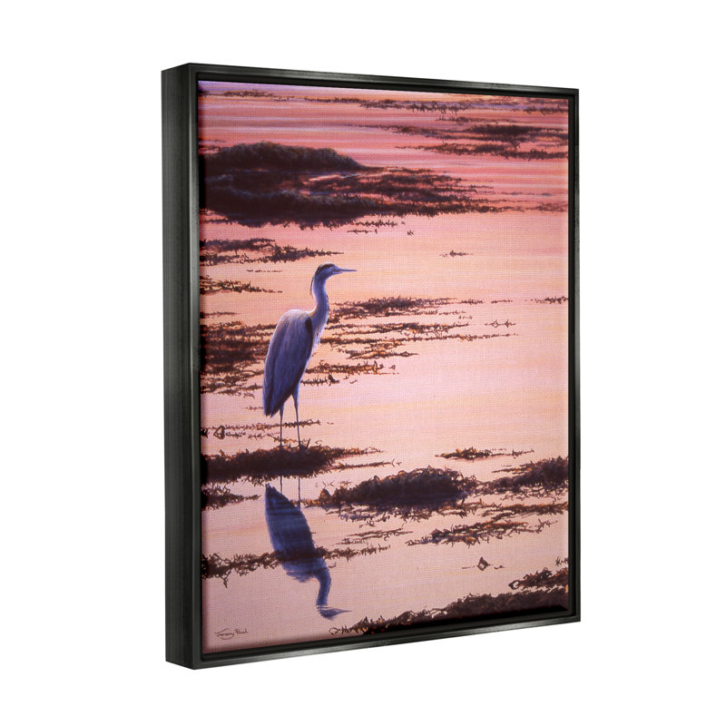 «Dovecove Crane Bird In Sunrise Marsh», art mural encadré par Jeremy Paul, H 21 po x l 17 po x P 1,7 po