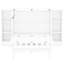 Grand lit blanc avec rangement, tablettes et tiroirs pratiques