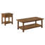 Ensemble de tables basses et 1 table de bout Castleton Brown 2 pièces-129461539
