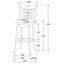 Chaise de bar pivotante en bois