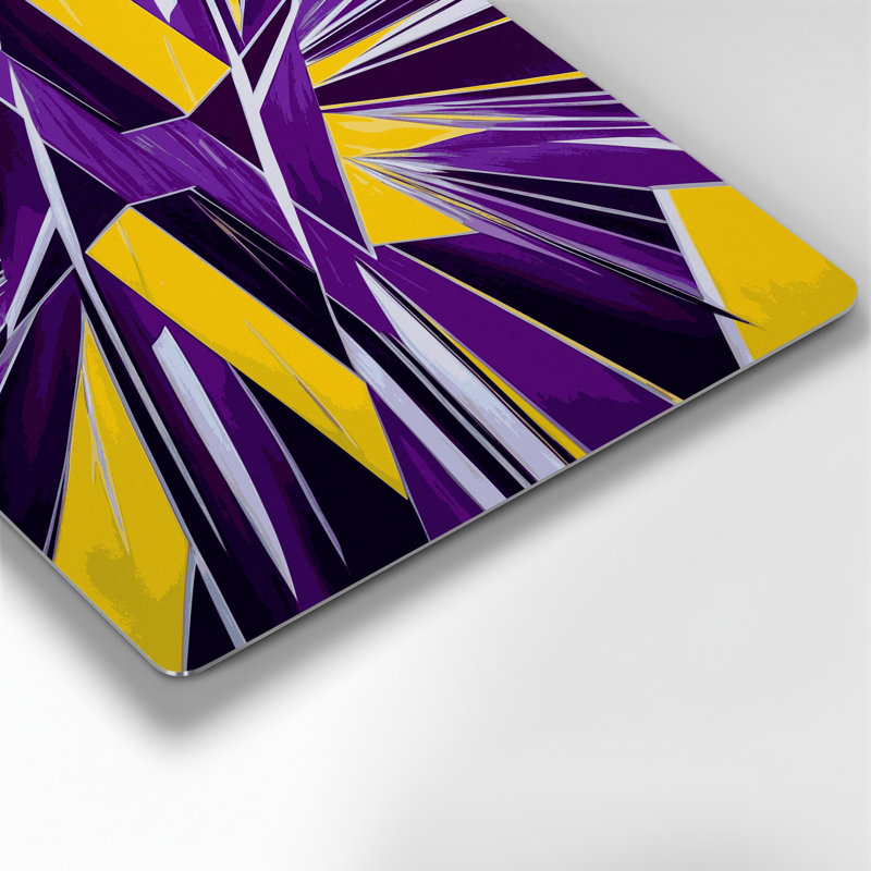 Hard Edge 10 Purple Metal Wall Art, 11" H x 14" W