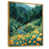 Toile avec cadre flottant or