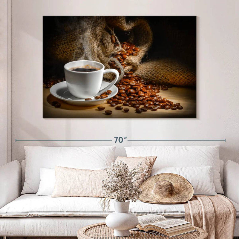 Freshly Brewed Coffee Canvas Print, 51" H x 34" W x 1.25" D