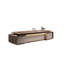 Bureau simple de 125,98 po de luxe brun clair et luxueux-770663470