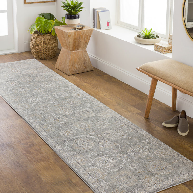 Tapis oriental gris sauge Finnlagh, Rond 5 pi