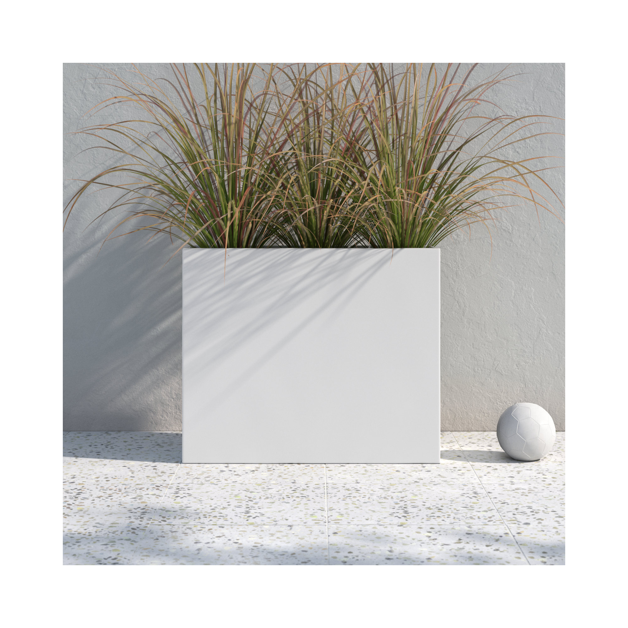 Connoisseur Handmade Planter Box, White, 30" H x 36" W x 12" D