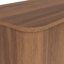 Buffet 78,7 po en bois de noyer avec portes coulissantes et 3 tiroirs, armoire de rangement moderne