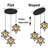 3-light Glam Chandelier With Glass Star-683306272-697981887