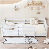 Full Size Montessori Floor Bed with Safety Guardrails