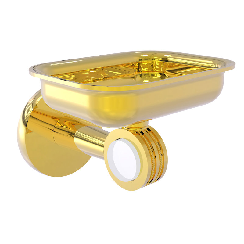 Soap Dish, Polished Brass