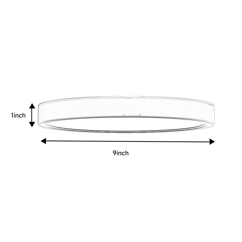 Plafonnier encastré en acrylique Deontee, H 0,9 po x l 9,05 po x P 9,05 po, 6 000 K