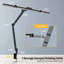 Desk Lamp with Clamp, LED Desk Light for Home Office with Atmosphere Lighting, 24W Ultra Bright Auto Stepless Dimming and Tempering Table Light-346504959