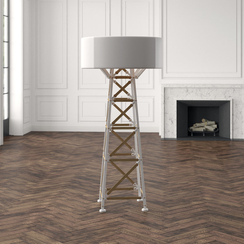 Construction Floor Lamp, Matte White, Medium