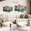 Ensemble de 4 pivoines abstraites sur toile-92828291