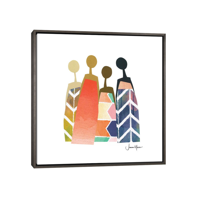 "Rainbow Friends" par Lou Lou, reproduction d’art studio-impression, H 26 po x l 26 po x P 1,5 po, Pas de tapis