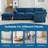 5 - Piece Reversible Modular Corner Sectional With Ottoman-1409123909