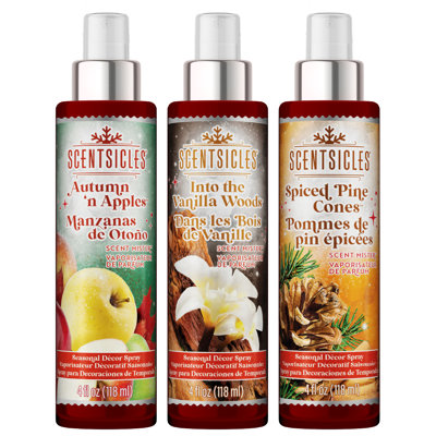 Scentsicles, Scent Mister, 1 Into The Vanilla Woods / 1 Autumn 'N Apples / 1 Spiced Pine Cones - 3 Pack