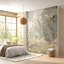 Adhésif mural bleu, beige et or-243605372