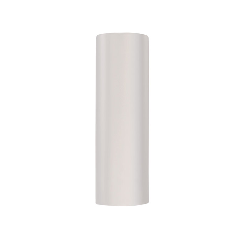 Applique murale en céramique Azem, Blanc brillant / blanc brillant, H 24 po x l 5,25 po x P 4 po, Incandescent