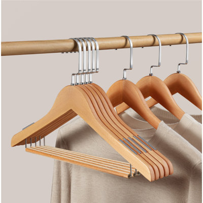 Commercial-Grade Wood Hangers With Precision Grip