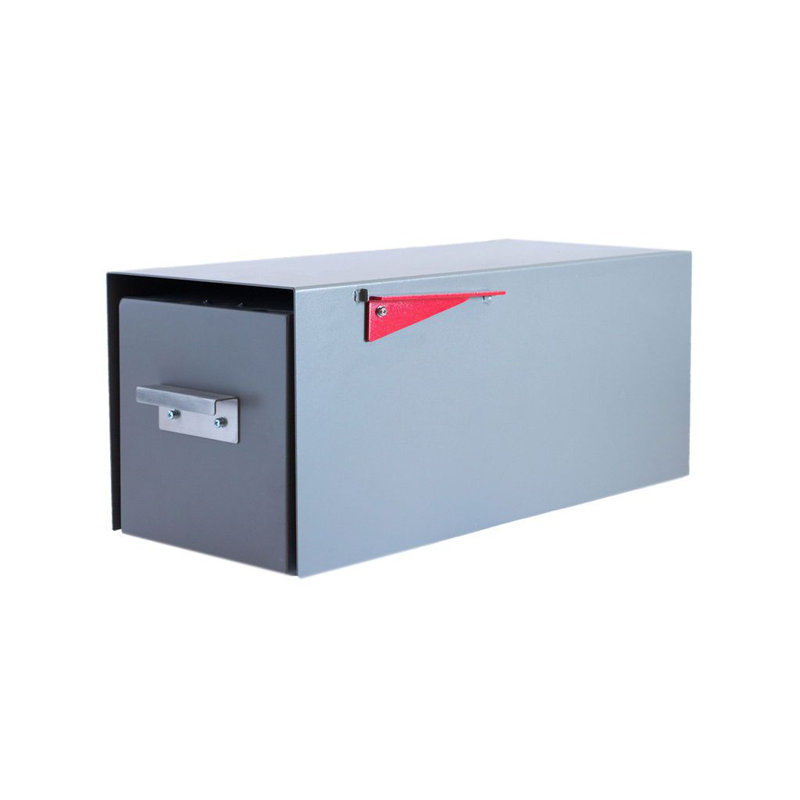 Malone Post Mounted Steel Mailbox, Gray