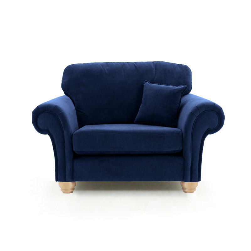 Foreston Velvet Armchair, Navy