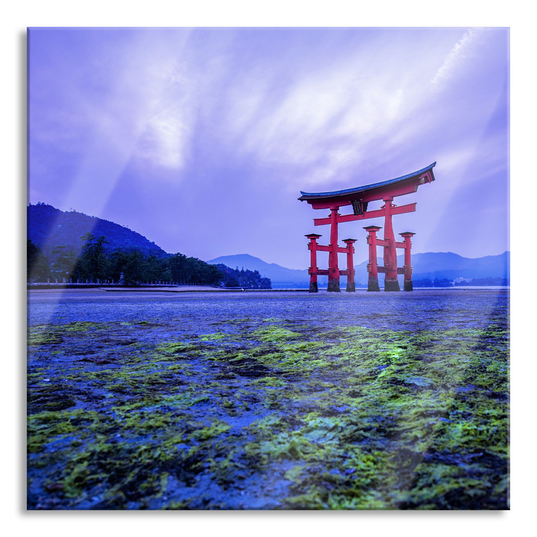 Glasbild Torii in Hiroshima