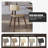 Hoyal Mid-Century Modern Dining Chair - Stained Wood Open Back Accent Chair - Luxury Leather MCM Seating in Single, Set of 2, and Set of 4-1048663724-1040553264