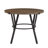 Alisier Finish Metal Round Counter Height Table With Vegan Leather Swivel Chair Set - 5-Piece-1967828684