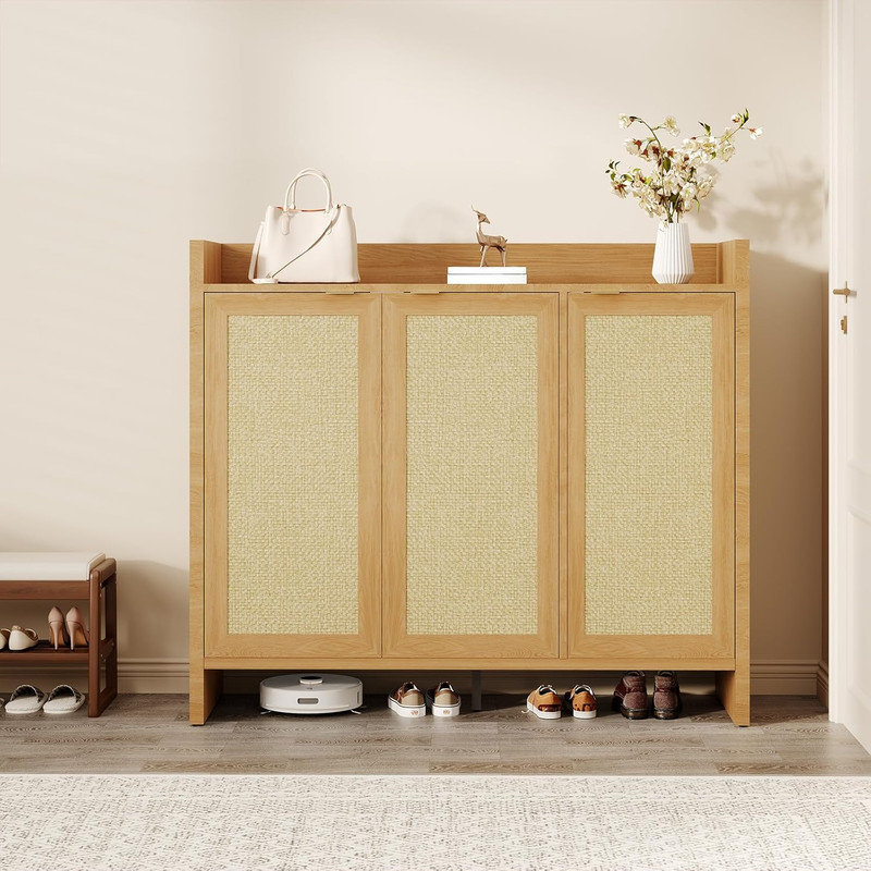 24 Pair Shoe Storage Cabinet, Brown