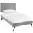 Camille Platform Bed with Round Splayed Legs-1978529206-1978529205