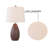 Wharton 22" Modern Brown Ceramic Table Lamp with 3-Way Dimming for Living Room, Bedroom and Study-1860763893