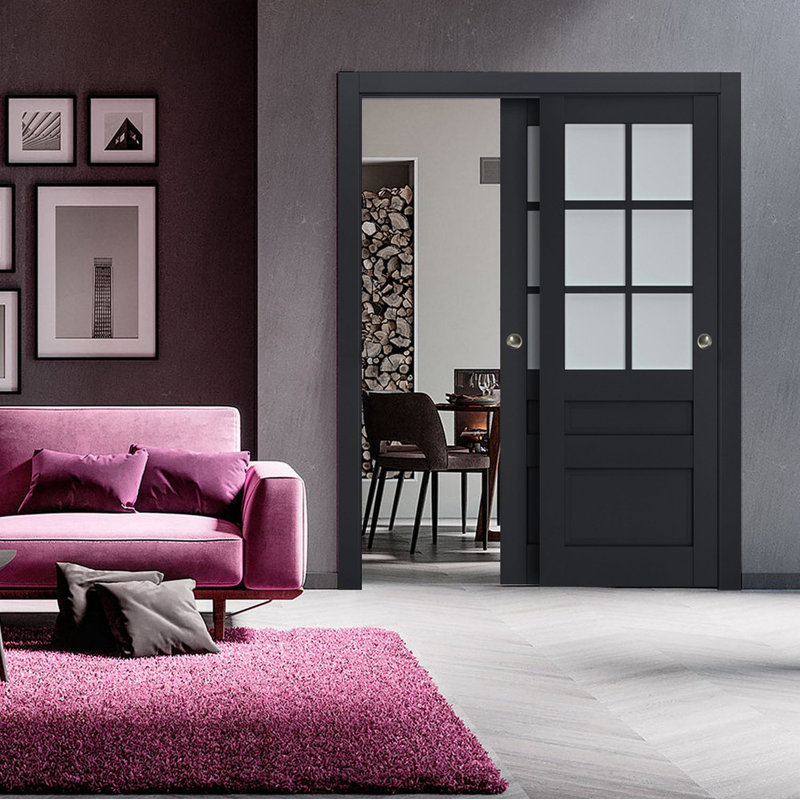 Portes de placard Veregio, Antracite, 64 po x 80 po