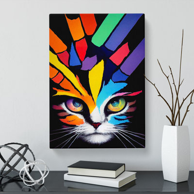 Cat Crayon - Wrapped Canvas